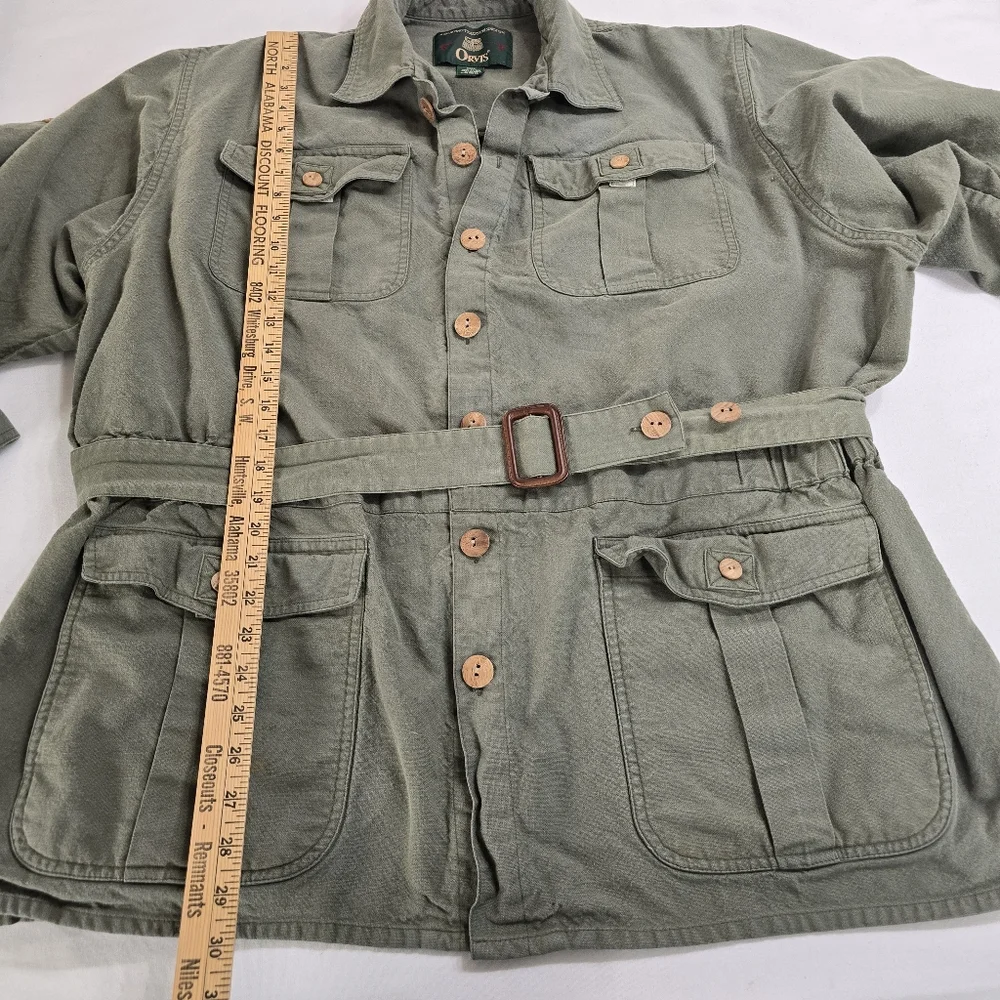 Vintage Orvis Men's Travel Norfolk Safari belted Bush Jacket Coat XXL Fishing - Picture 9 of 12